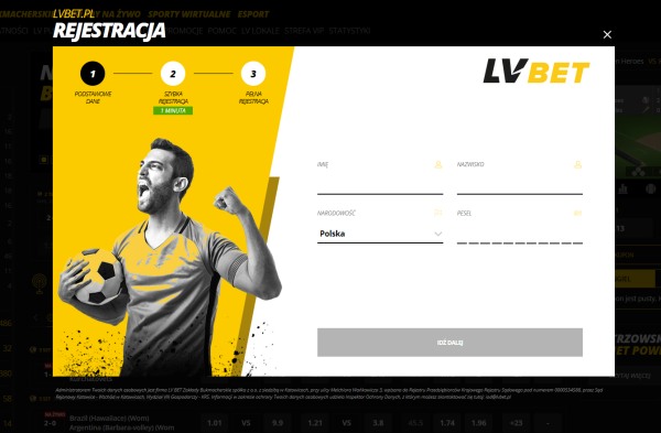 lvbet rejestracja